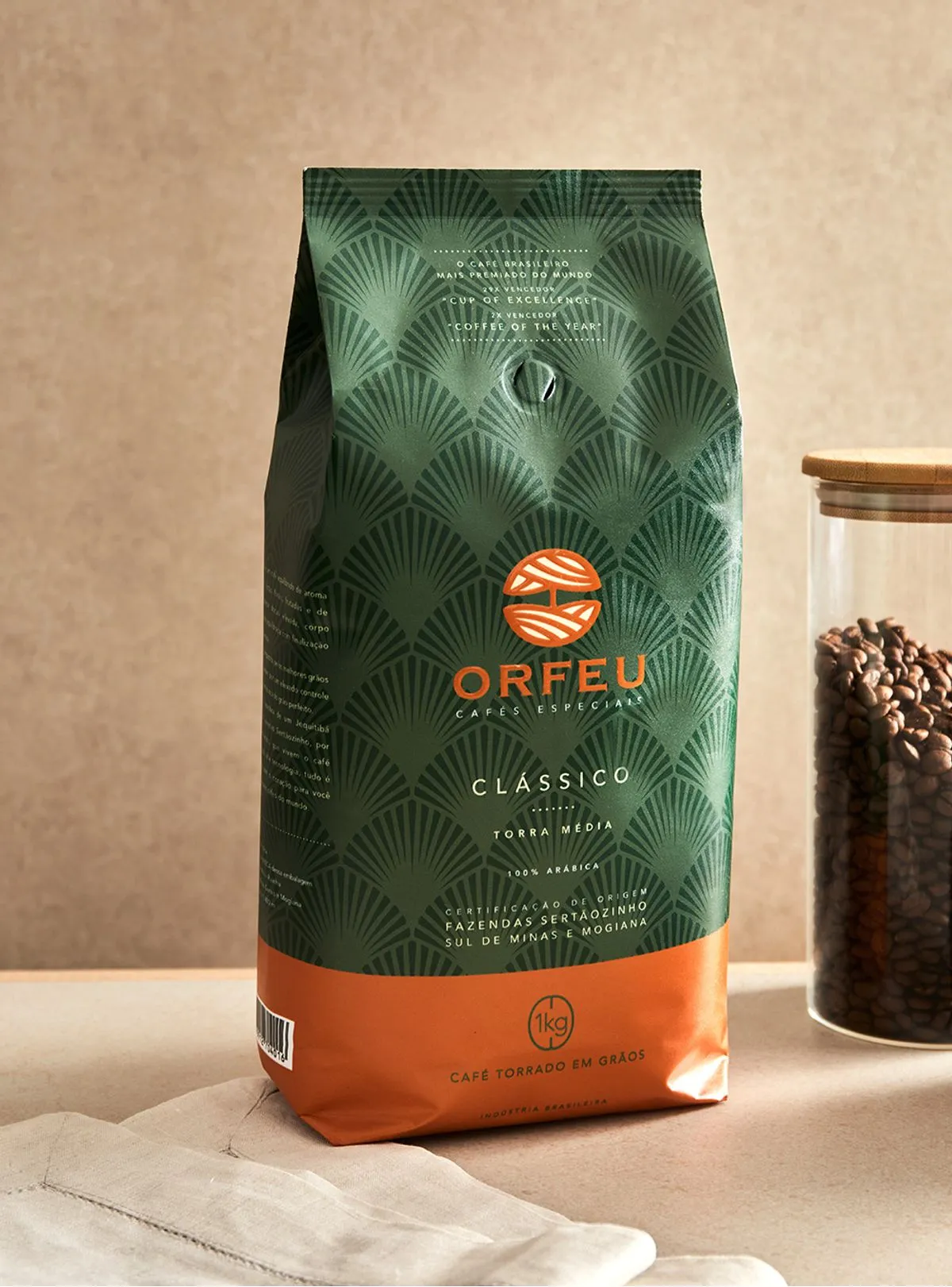 Café Orfeu Tostado en Grano Clásico 1kg