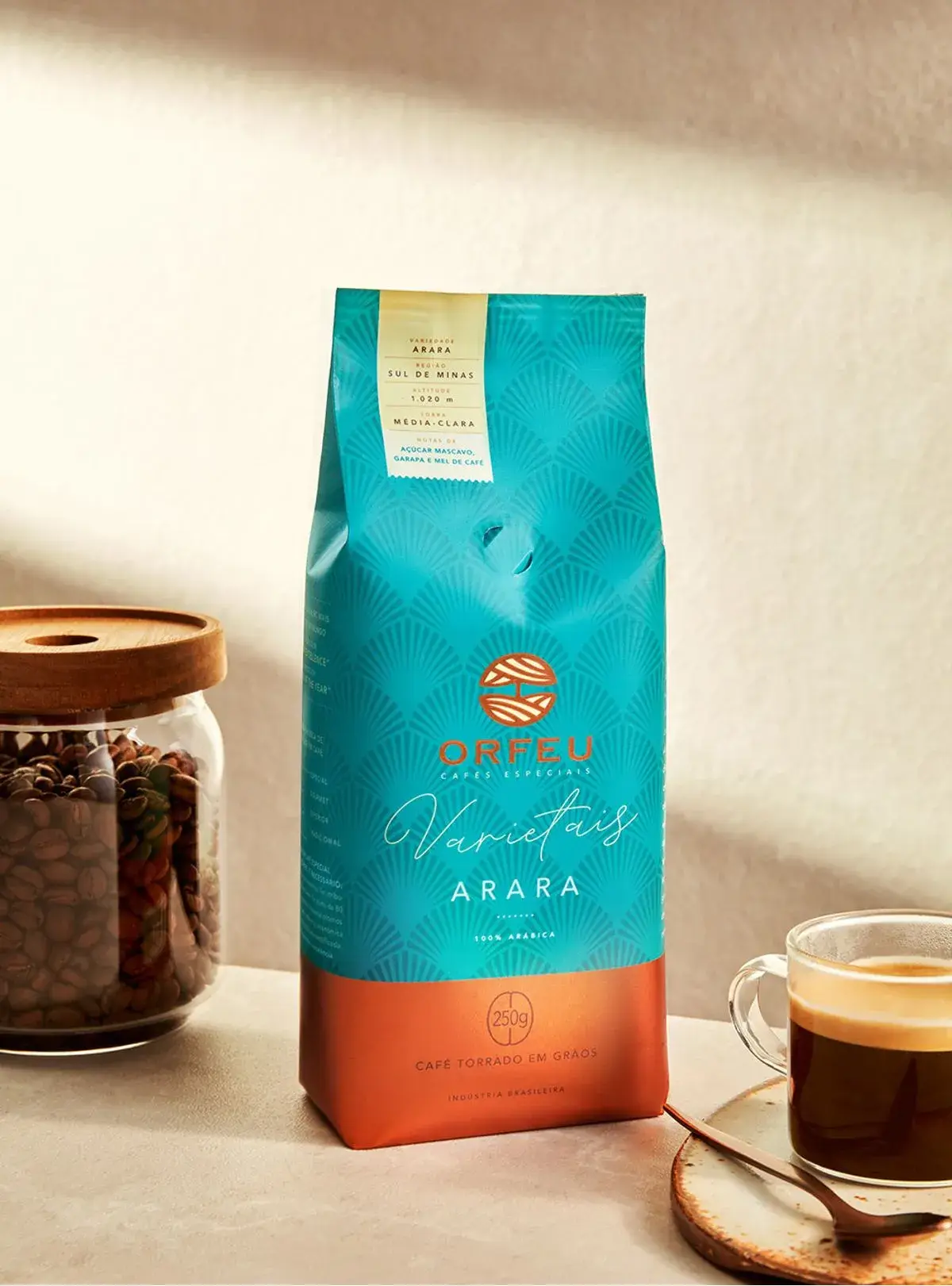 Café Orfeu Tostado en Grano Arara 250g