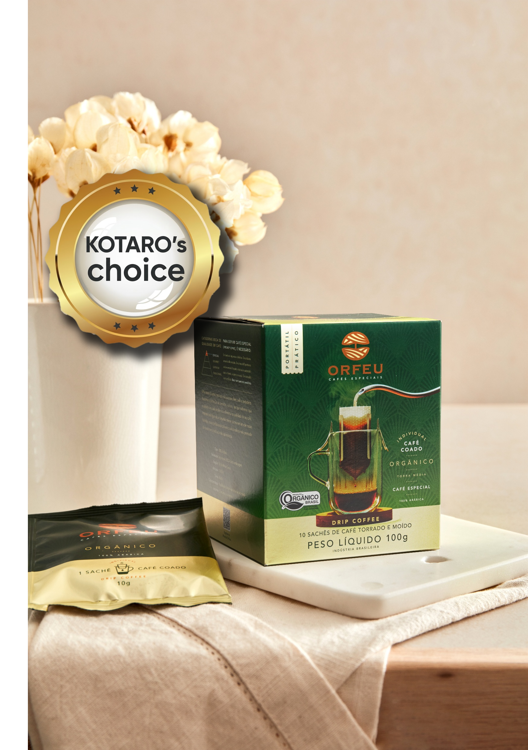 Café Orfeu Drip - Orgánico – 10 sobres
