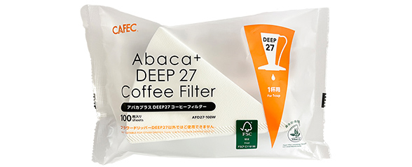 Filtro de papel CAFEC Abaca+ DEEP 27 - 100 unidades