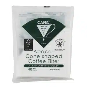 Filtro de papel cónico ABACA+ 60 para 4 tazas - 40 unidades