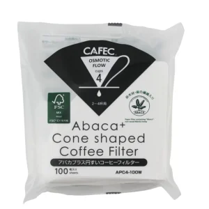 Filtro de papel cónico ABACA+ 60 para 4 tazas - 100 unidades
